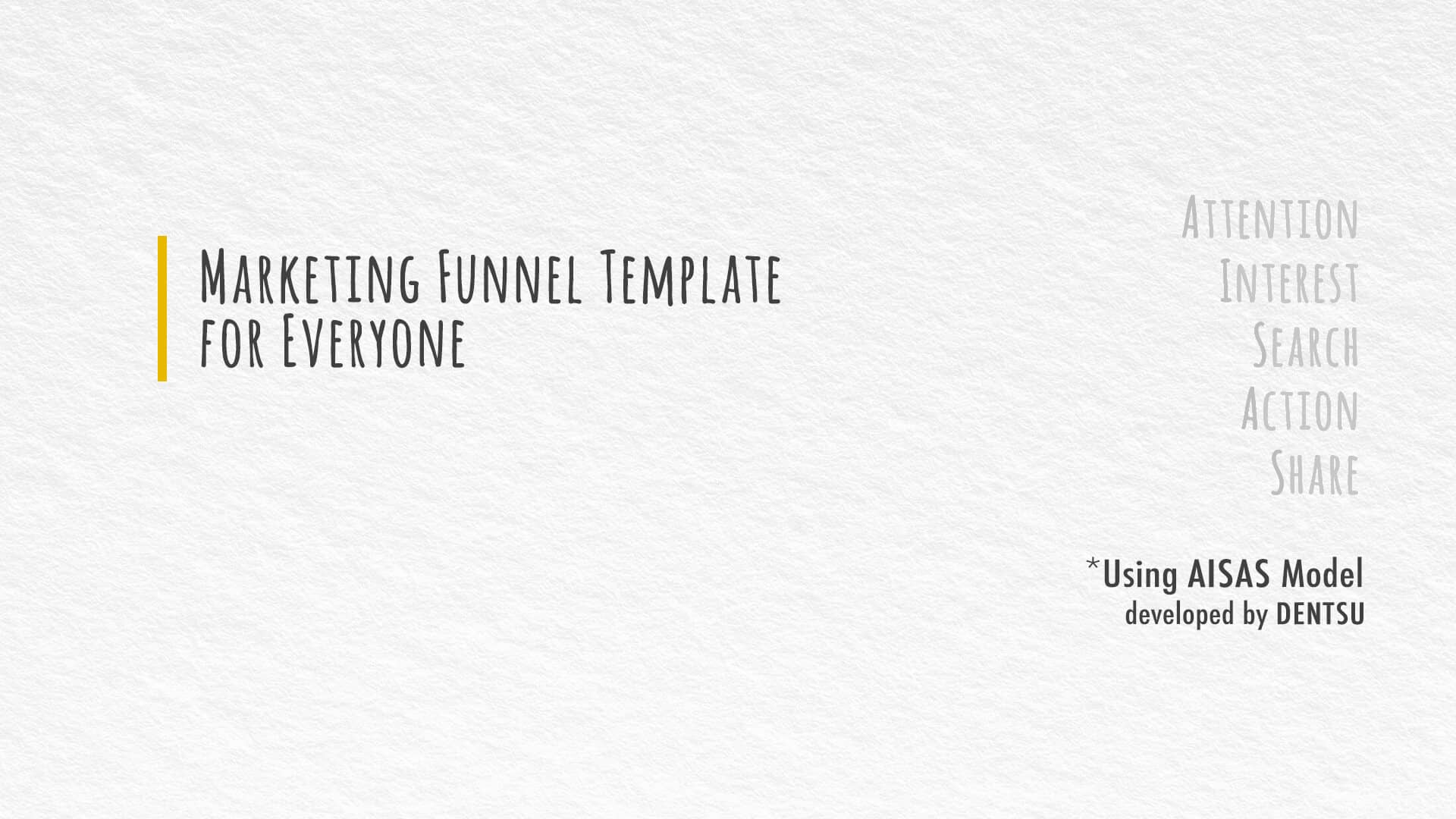 marketing funnel (aisas) template